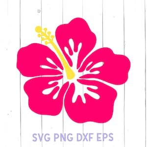 Hibiskus-Stempel, Hibiskus-clipart, tropischer Entwurf, Hawaii-Blumen-Svg, Sommer-Svg, Blumen-Svg, mehrschichtiger Hibiskus-Svg, Aloha-Svg, Hibiskus-PNG