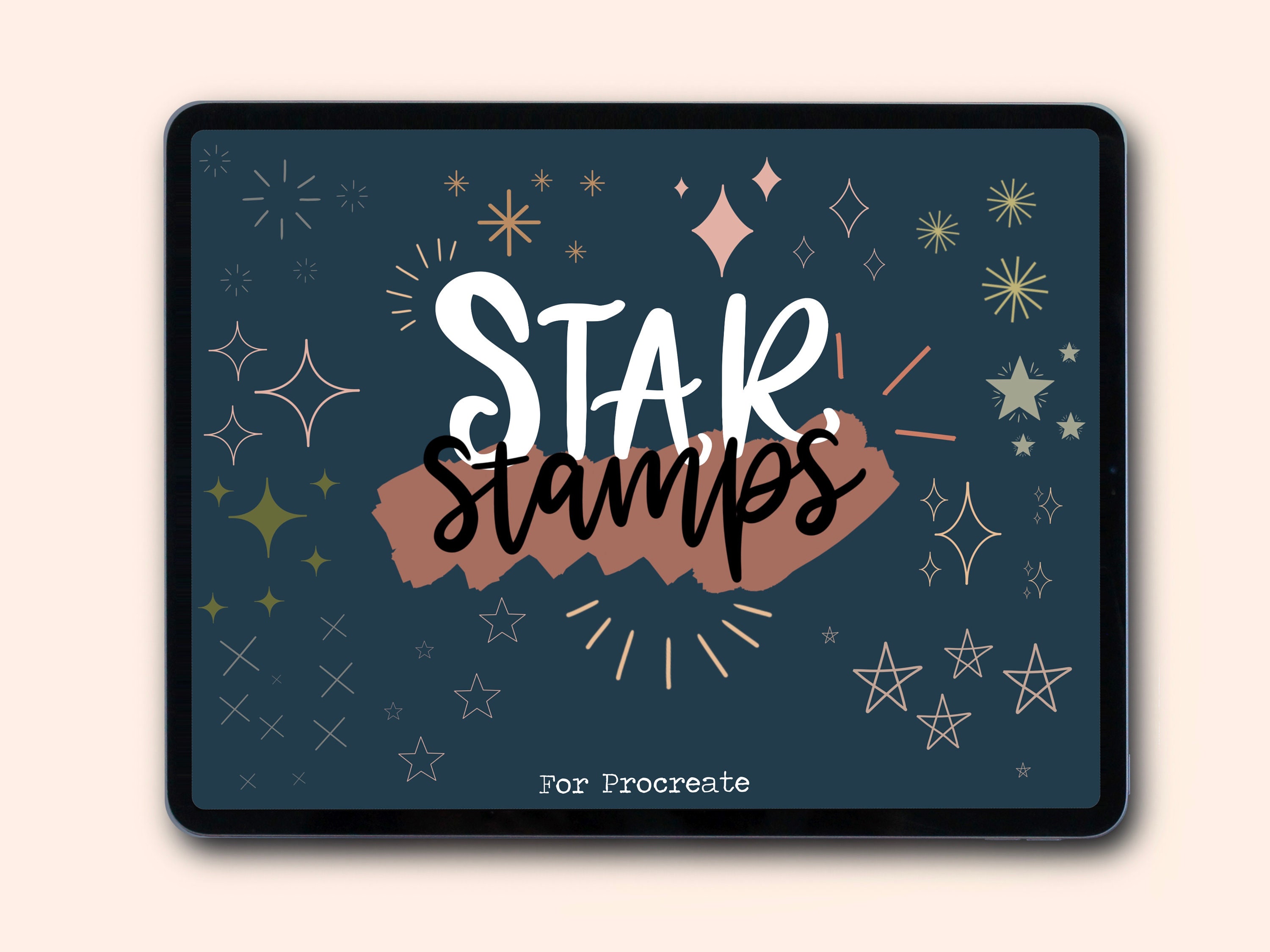 Pinceles para Procreate Stars | 14 pinceles sello de estrella para Procreate | Sparkle, Glitter y set de pinceles doodle