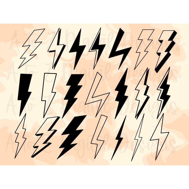 Lightning Svg - Etsy