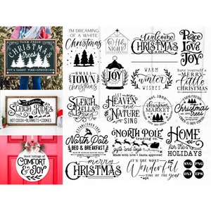Pacote rústico de Natal svg, vintage natal svg, fazenda natal svg, sinal de natal svg, fazenda árvores frescas sinal svg, inverno svg png