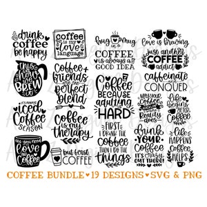 Café svg, paquete de refranes de café svg, café helado svg, cafeína svg, café divertido svg, cita de café svg, taza de café svg, mamá svg, archivo de corte