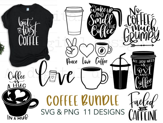 Download Coffee Svg Bundle Hand Lettered Coffee Sayings Svg Coffee Etsy