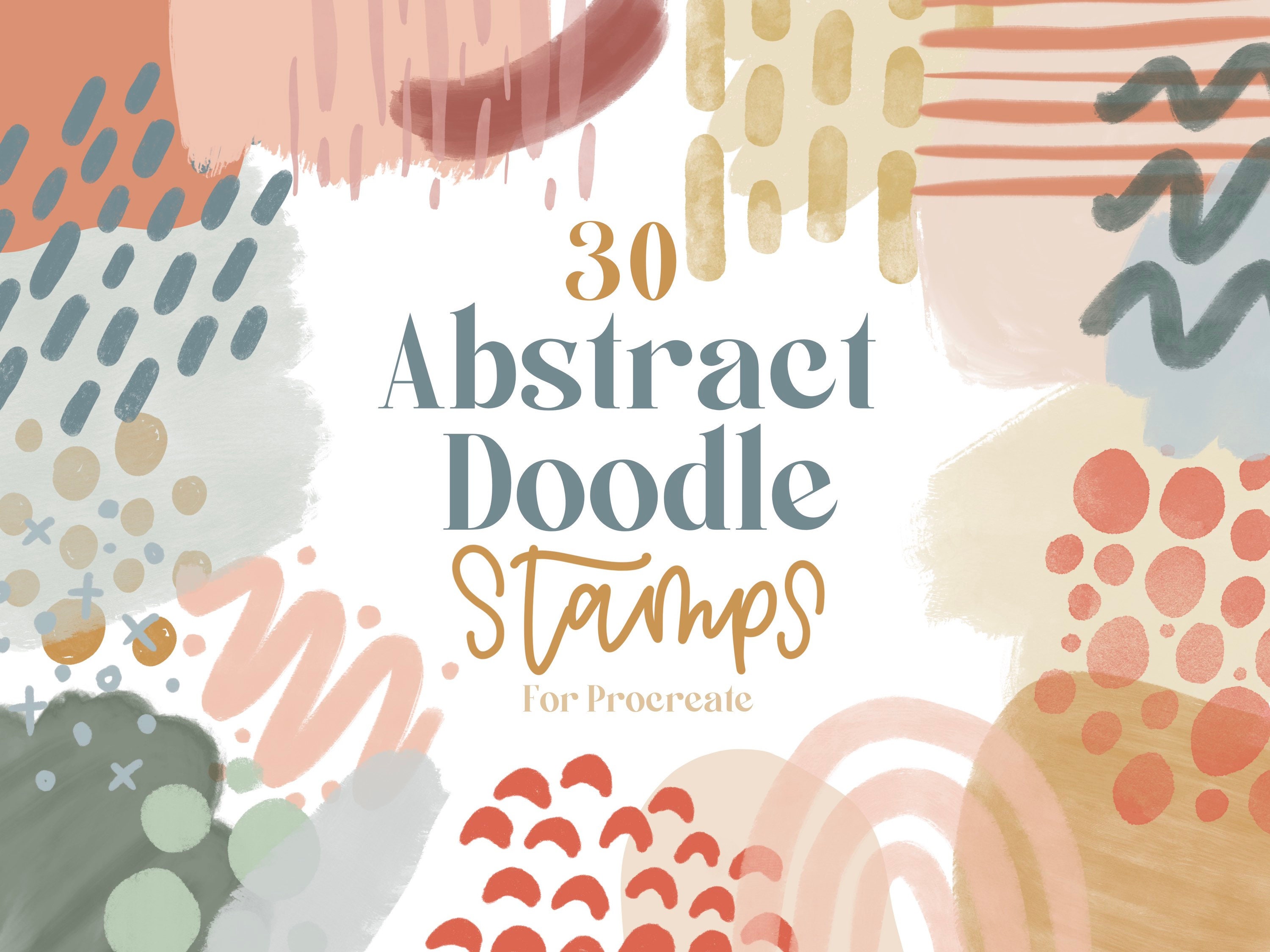 Abstract Doodles Procreate Stamps | Boho Procreate Stamps | Procreate ...
