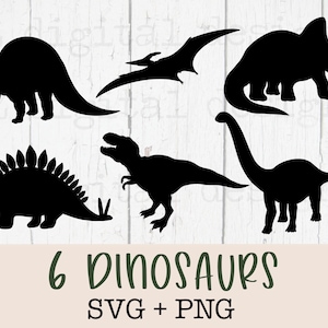 Lot svg dinosaure | clipart dinosaure png | dinosaure silhouette svg | Svg dinosaure pour enfants | svg t-rex | dinosaure svg | Fichiers svg tricératops