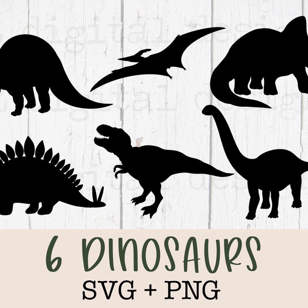 Dinosaur svg bundle | dinosaur clipart png | dinosaur silhouette svg | kids dinosaur svg | t-rex svg | dino svg | triceratops svg files