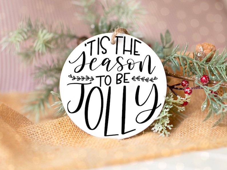 Download Christmas ornament svg bundle hand lettered round ...