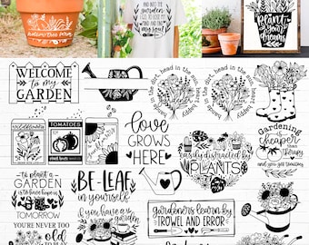 Gardening svg bundle, plant svg, gardener svg, gardening png, garden svg, houseplant svg, plant lover svg, plant pot svg, funny plant svg