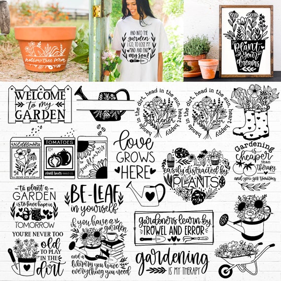 Gardening svg bundle, plant svg, gardener svg, gardening png, garden svg, houseplant svg, plant lover svg, plant pot svg, funny plant svg