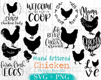 Chicken svg bundle hand drawn | hen svg | rooster svg | chicken svg funny | crazy chicken lady svg | chicken whisperer svg | chicken clipart