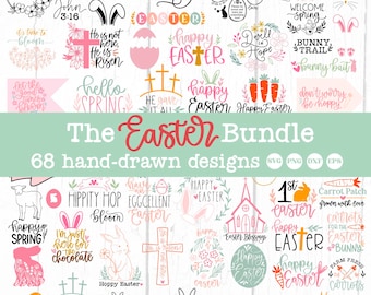 Easter svg, easter svg bundle, happy easter svg, easter bunny svg, spring svg, farmhouse easter svg, easter kids svg, easter egg, easter png