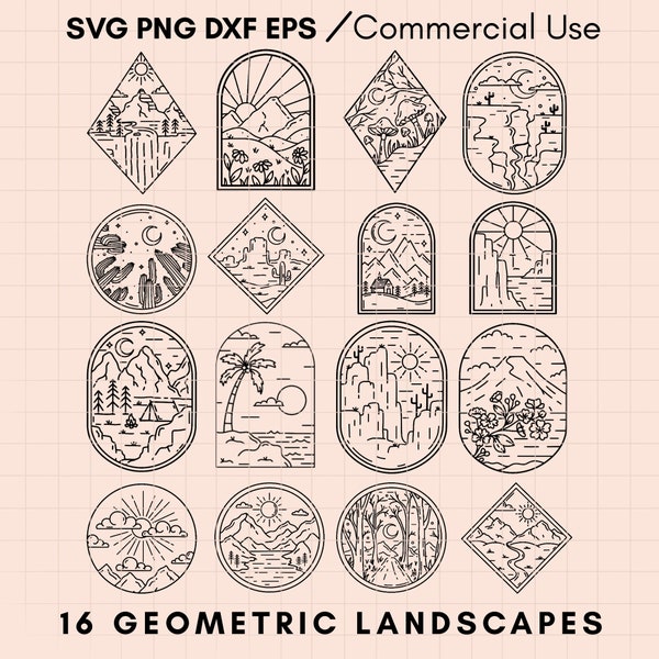 Mountain svg, geometric mountain svg, boho landscape svg, adventure svg, mountains svg, desert svg, camping svg, mountain silhouette svg png