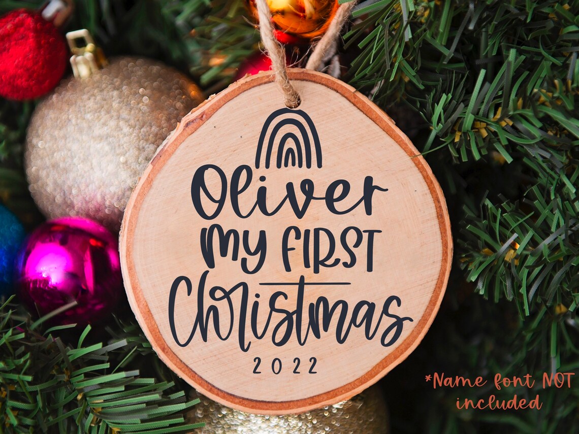 Baby's First Christmas Svg Bundle Hand Lettered My First - Etsy