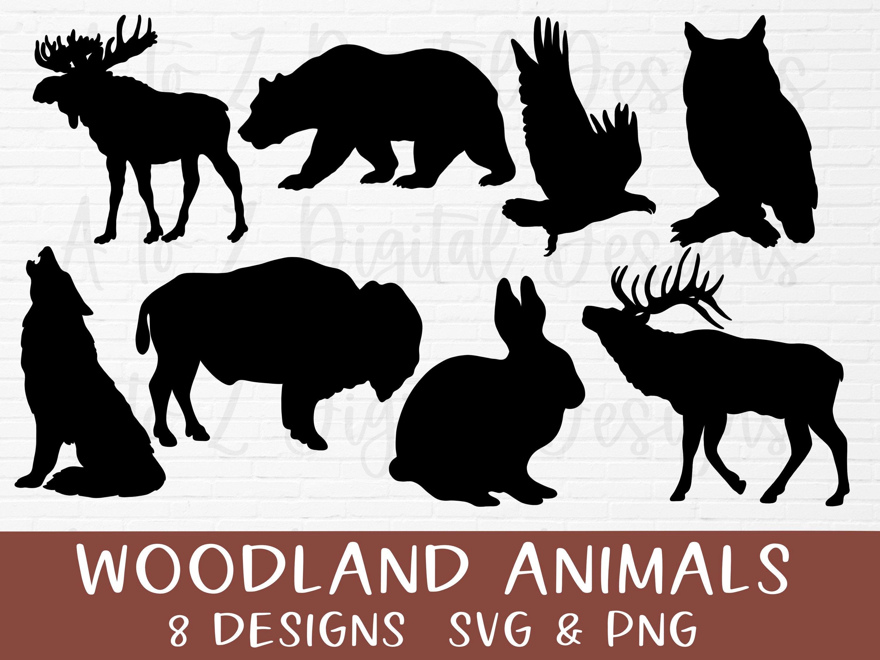 Woodland Animals Svg Forest Animals Svg Animal Silhouette - Etsy