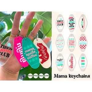 Llavero Mama Motel svg, llavero retro mama svg, llavero motel svg, mama svg, mamá svg, mamá cansada svg, mama oso svg, llavero motel png