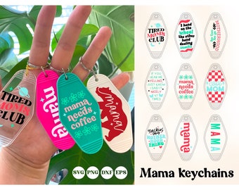 Mama Motel Keychain svg, retro mama keychain svg, motel keychain svg, mama svg, mom svg, tired mom svg, mama bear svg, motel keychain png