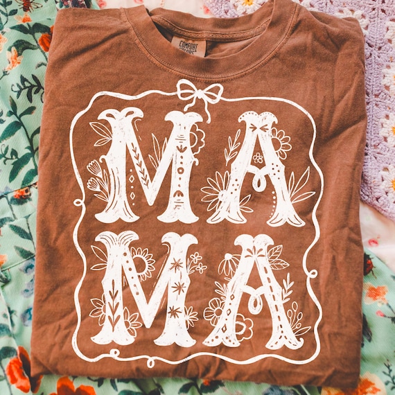 Mama whimsical wildflowers png, mom png, mama sublimation, western mama png, mothers day png, mom shirt png, coquette mama bow png, dtf png