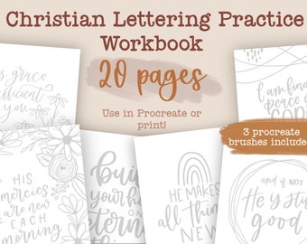 Brush lettering workbook (templates & exercises to learn brush lettering)