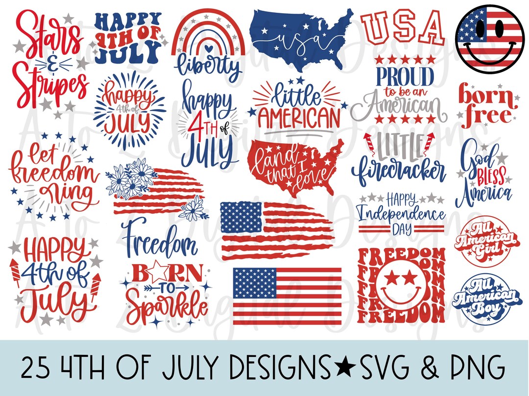 4th of July Svg Bundle Fourth of July Svg Usa Svg America Etsy