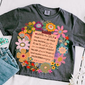 Notiz für sich selbst Boho floral png, motivierend png, inspirierend png, Selbstliebe png, T-Shirt png, psychische Gesundheit png, Affirmationen png, ich bin png
