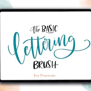 Basic lettering brush for procreate | procreate calligraphy brush | procreate lettering brush  | procreate hand lettering brushes