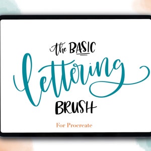 Basic lettering brush for procreate | procreate calligraphy brush | procreate lettering brush  | procreate hand lettering brushes