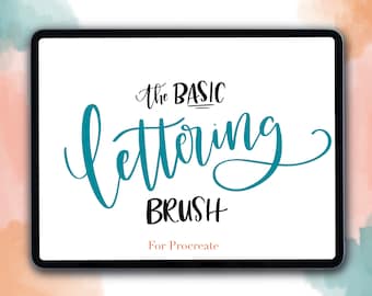 Basic lettering brush for procreate | procreate calligraphy brush | procreate lettering brush  | procreate hand lettering brushes