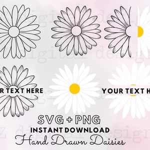 Lot svg marguerite | marguerite en couches svg | monogramme marguerite | cercle monogramme svg | demi-marguerite svg | cadre marguerite svg | monogramme floral svg png