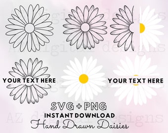 デイジー svg バンドル | デイジー レイヤー svg | デイジー モノグラム | サークル モノグラム svg | ハーフ デイジー svg | デイジー フレーム svg | フローラル モノグラム svg png