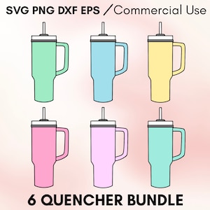 Stanley Cup inspiriert SVG Clipart, Quencher Cup svg, Becher svg, Stanley Cup Aufkleber png, trendiges svg, obsessives Cup-Störung svg png
