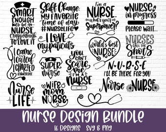 Nurse svg bundle hand lettered | nurse quotes svg | doctor svg | stethoscope svg | nurse life svg | medical svg | nursing svg | nurse png