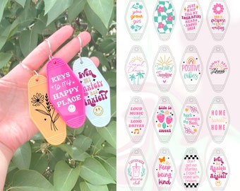 50 Motel Keychain svg design bundle, motel keychain png, keychain svg bundle, keychain quotes svg, retro svg, groovy svg, hotel keychain svg