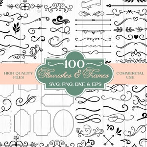 100 fleurs svg, svg à ornement, cadre svg, svg à la virgule, s'épanouir svg, svg de séparateur de texte, tourbillon svg, svg doodle, svg décoratif s'épanouir clipart