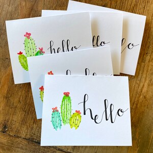 Cactus Design Hello Cartes de vœux