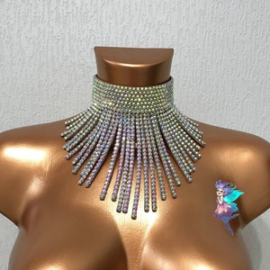 Gargantilla de pedrería, collar de baile, collar de salón, joyería de pedrería, joyería de baile, joyería de salón de baile, joyería de baile de salón