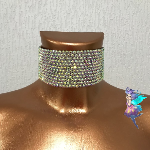 Rhinestone choker, dance necklace, ballroom necklace, rhinestone jewellery, dance jewelry, ballroom jewelry, ballroom dance jewelry