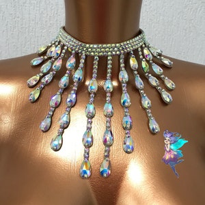 Glitzernder Strass Choker: Glas Kristall Ballroom Dance Halskette