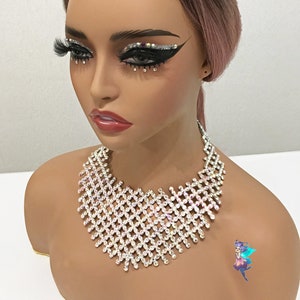 Standardtanz-Halskette: Glaskristall-Bühnenschmuck