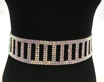 Adjustable rhinestone belt plus size, bling belt, ballroom belt, sparkly belts, ballroom accessories, ballroom jewelry belt, dance belt