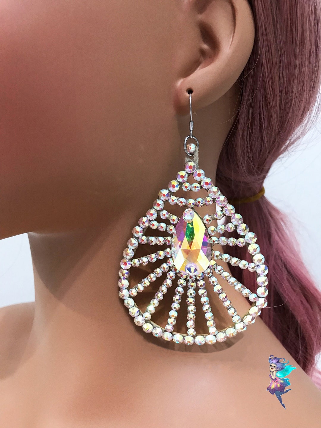 Dance Jewelry, Dance Earrings, Rhinestone Jewellery, Ballroom Jewelry, Ballroom Dance Jewelry