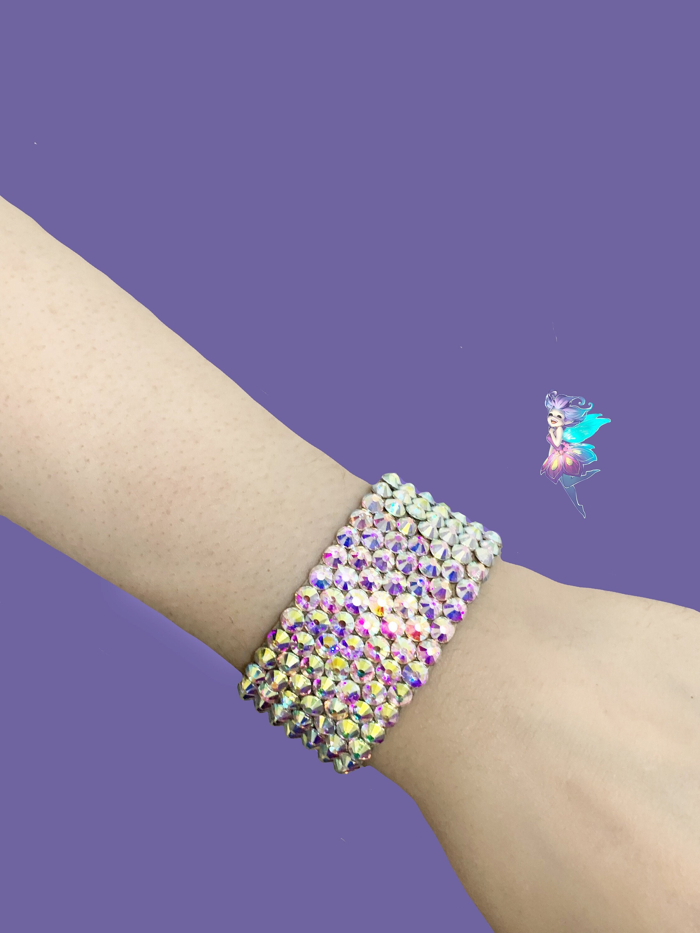 ブレスレット Crystal-embellished Fringe Bracelet Amazon.com: Rumtock Glitter Rhinestone Cuff Fringe Wrap