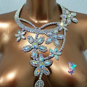 Joyería de baile de salón, collar de baile, collar de salón de baile, joyería de pedrería, joyería de baile, joyería de salón de baile, joyería de escenario