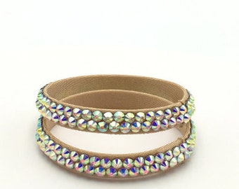 Rhinestone Ballroom Bracelet Set: Sparkly Dance Jewelry