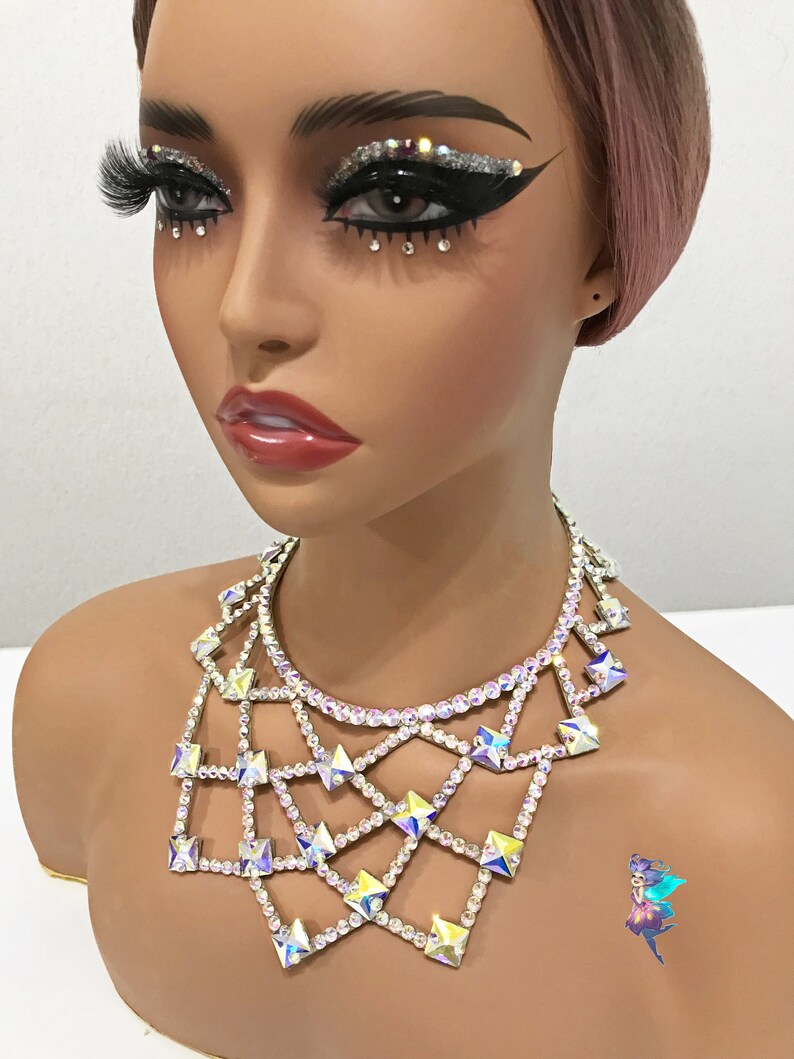 Ballroom Dance Jewelry, Dance Necklace, Ballroom Necklace, Rhinestone Jewellery, Dance Jewelry