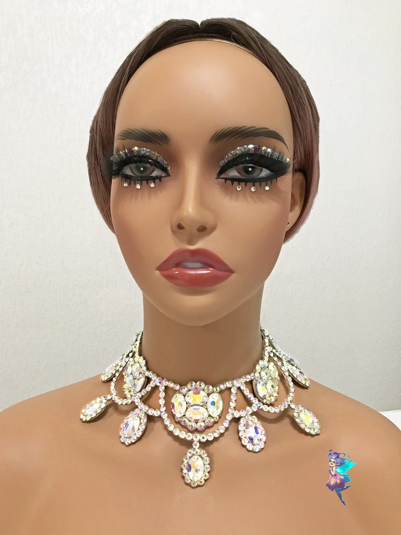 Ballroom Dance Jewelry, Dance Necklace, Ballroom Necklace, Rhinestone