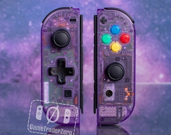 NINTENDO SWITCH Controllers Custom Joy-Con Clear Atomic Purple with D-pad