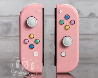 カスタム Nintendo Switch Joy-Con コントローラー ピンク、白