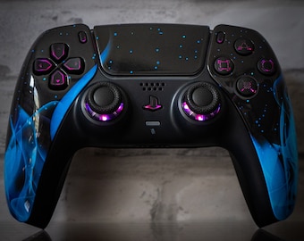 PS5 コントローラー LED モッド ブルー フレイム PS5 カスタム