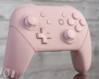 Pro-Controller All-Pink Mod Nintendo Switch Custom Controller Pink with Pink Buttons