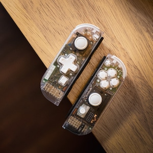 Retro Joy-Con “Famitsu Game Boy Light” Mod Clear Nintendo Switch Custom Controllers