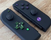 【美品】カスタムJoy-con　WHITE×BLACK COOLモノトーン Joy-con LED Mod Black With Black Backlit Buttons and D-pad